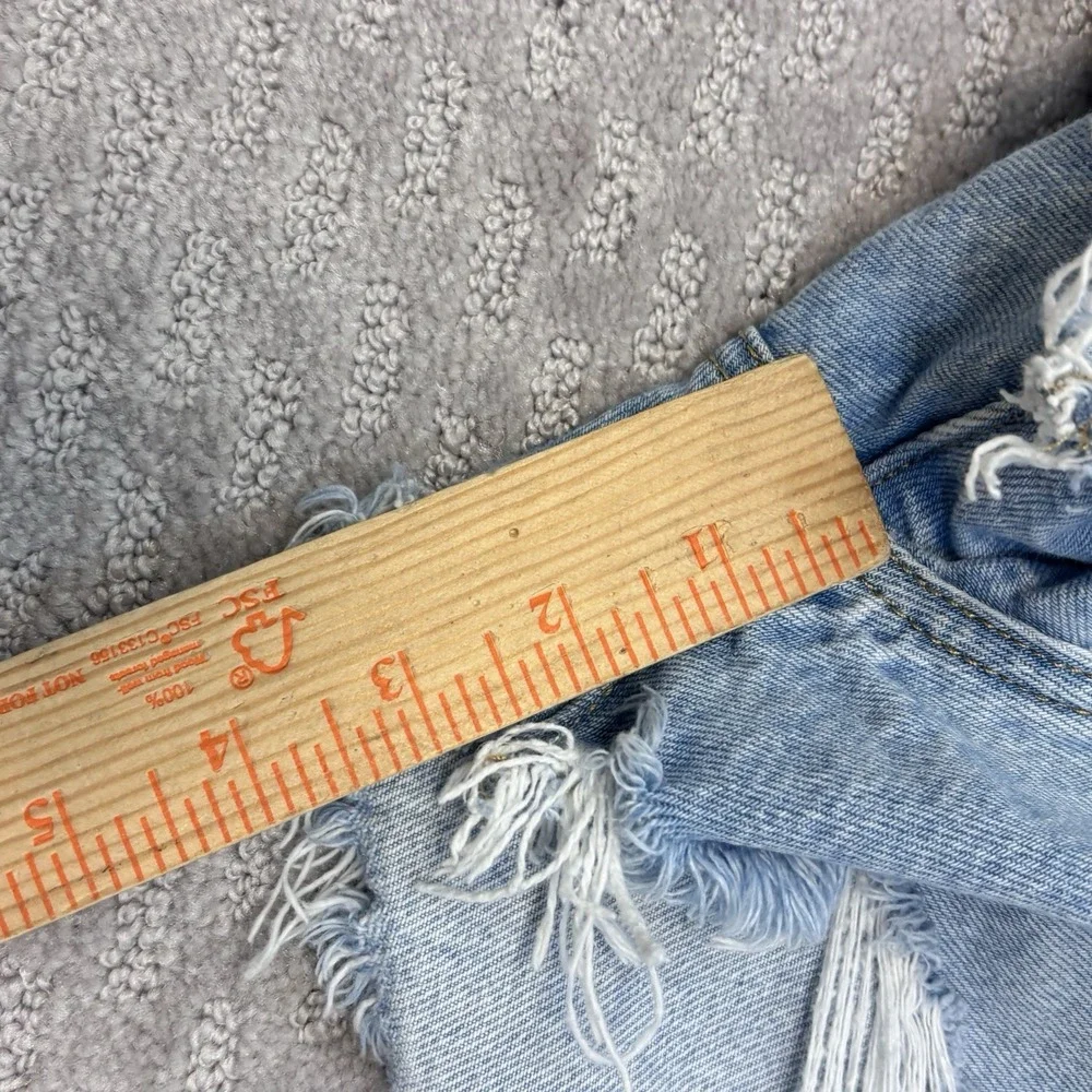 Levi's 501 Women Shorts Blue Denim Cutoff Shorts Button Fly Tag 31 Actual 33